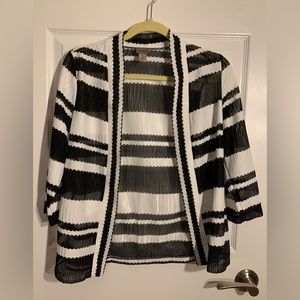 Chico’s open, lightweight cardigan…..